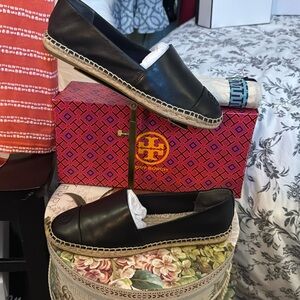 Tory Burch Black Espadrille Flats. Excellent Condition!